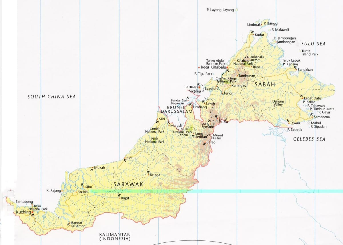 mapa labuan, Malezja
