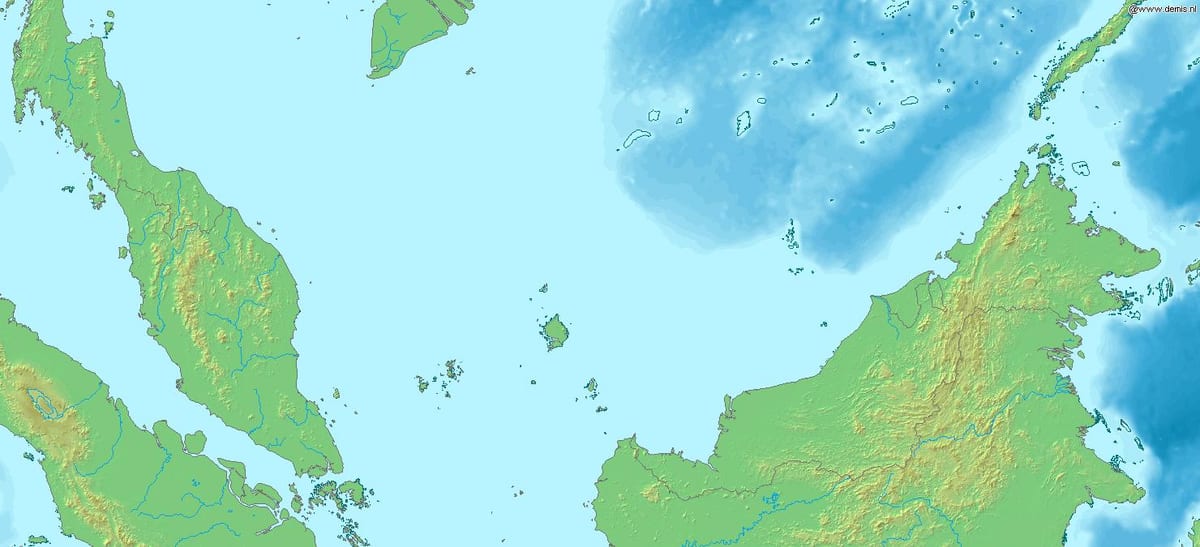 mapa Malezji 3d