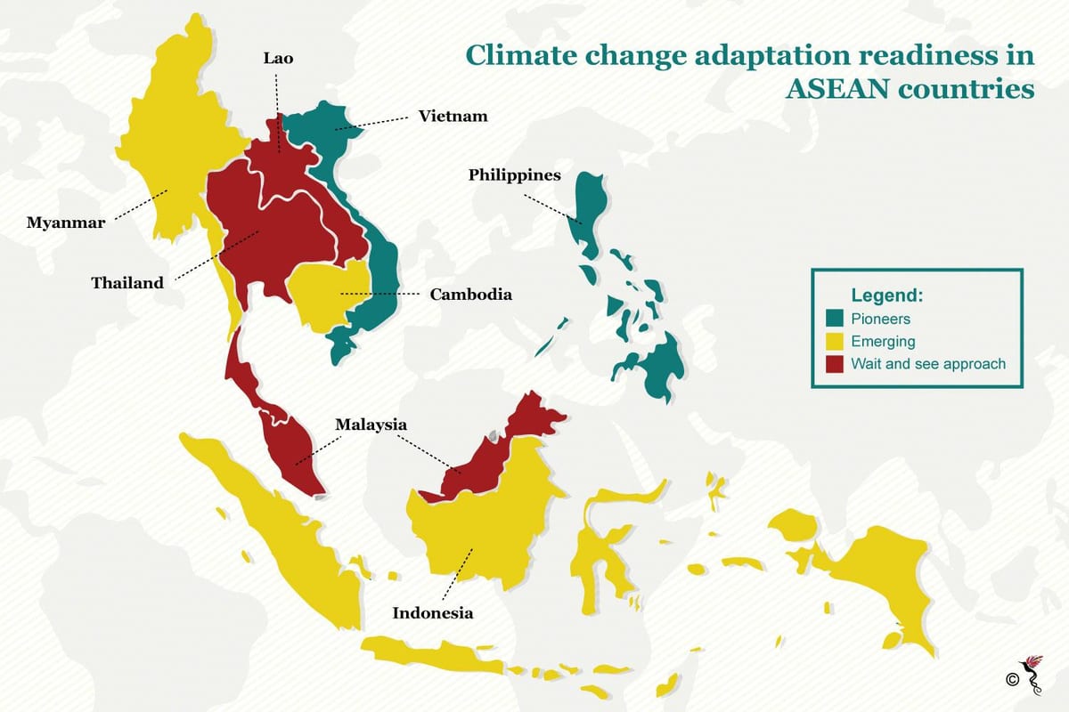 mapa Malezji klimatu