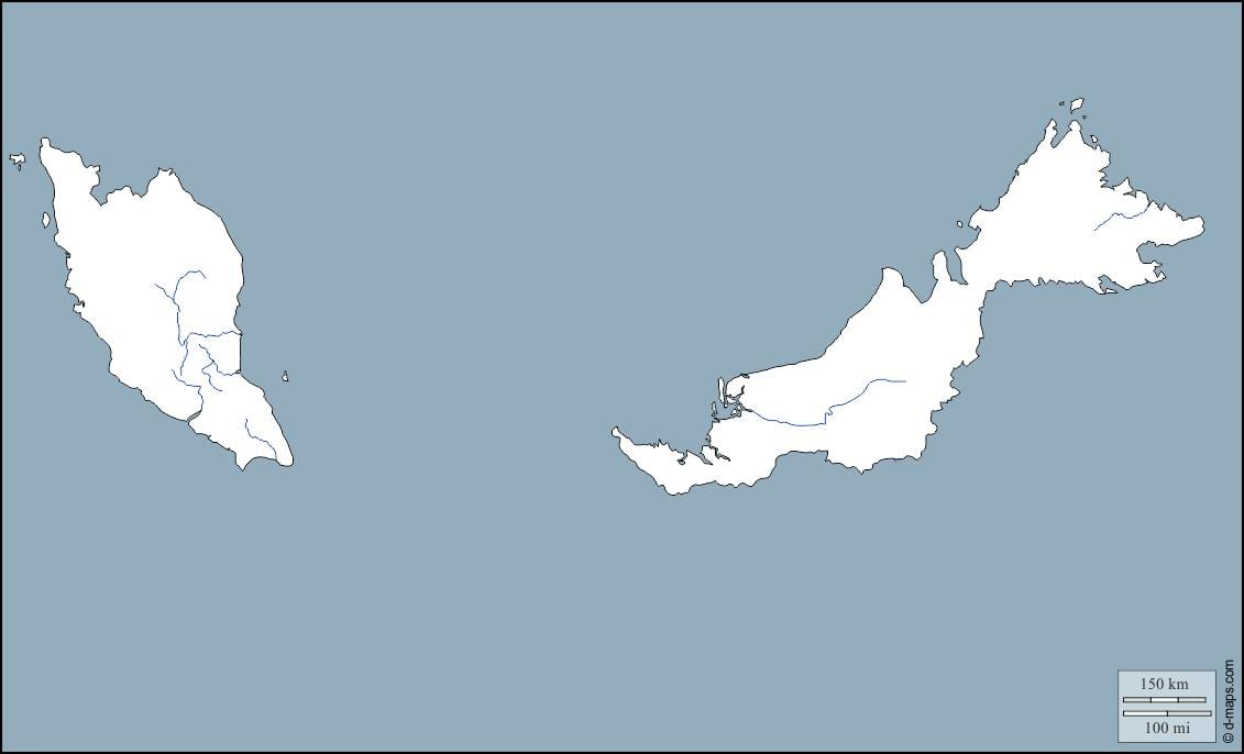 mapa Malezji mapie plan