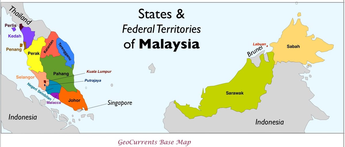 Malezja darmowa mapa