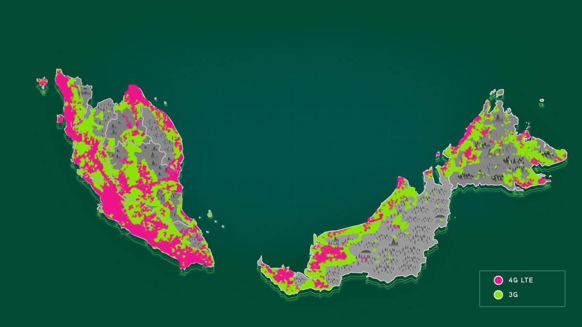 Malezja mapa pokrycia