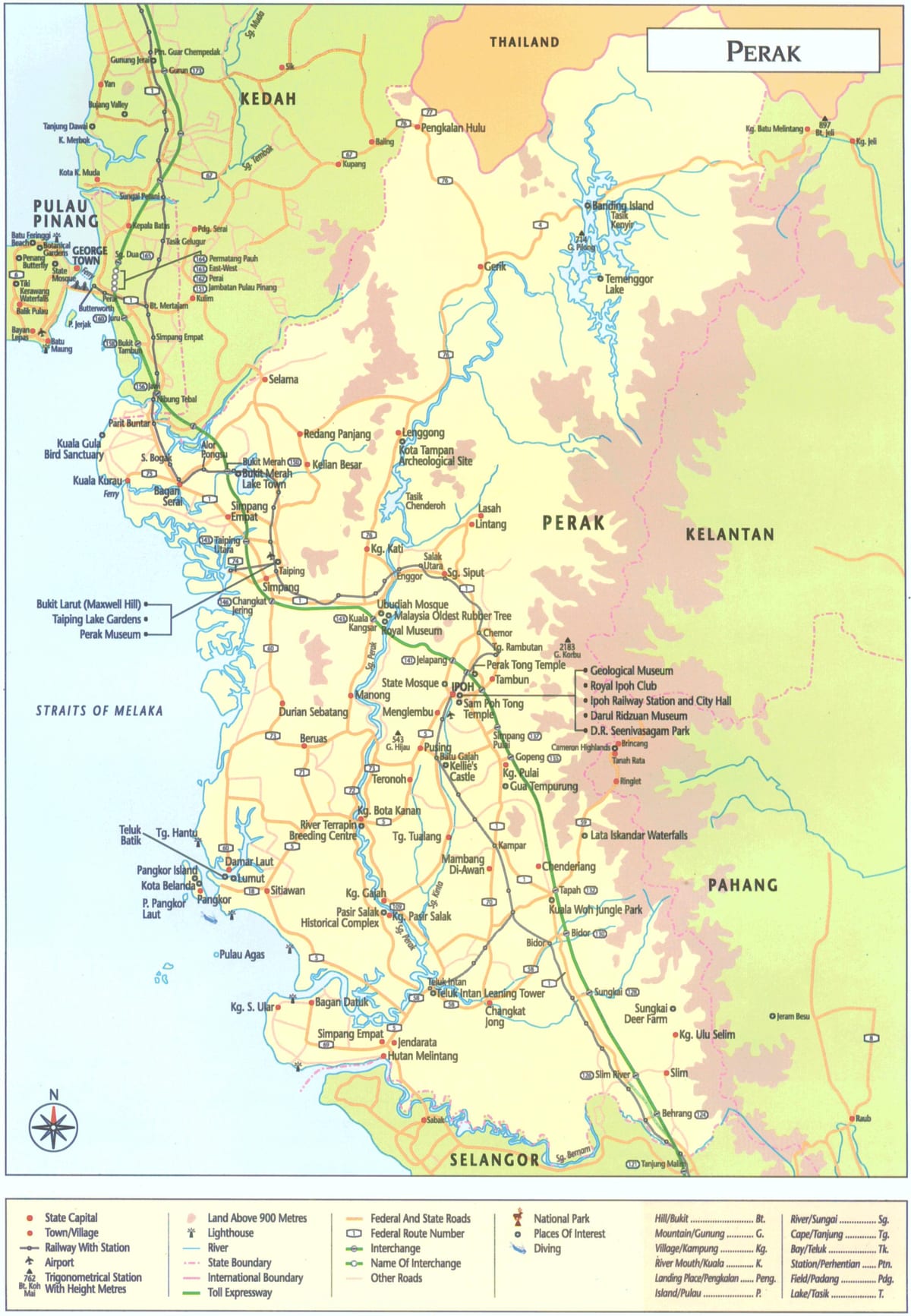 mapa stanu perak Malezja