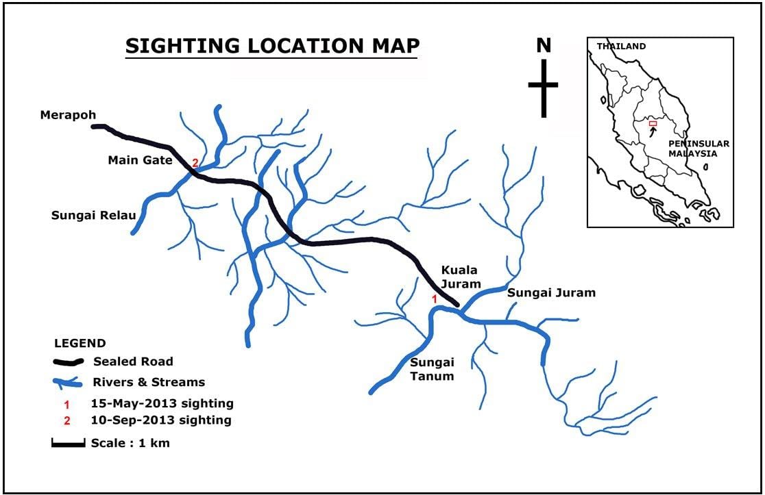 mapa rzeki Malezja