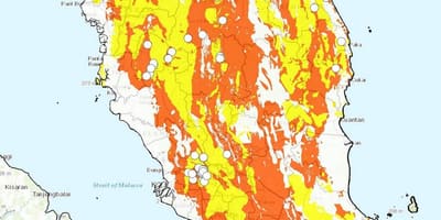 Geologiczna mapa Malezji