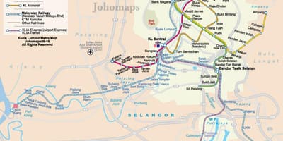Malezja mapa metra 