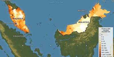Ringgit mapę gęstości zaludnienia 