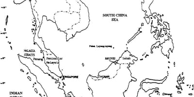 Mapa Malezji mapie rysunku