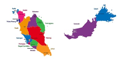 Mapa Malezji mapie zdjęcia