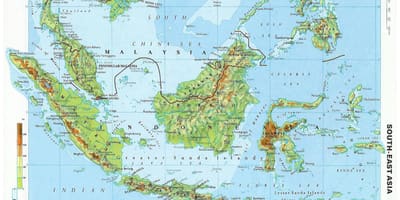Mapa topograficzna Malezji