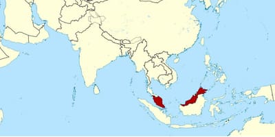Mapa Malezji