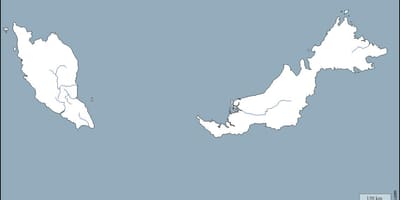 Pusta mapa Malezji