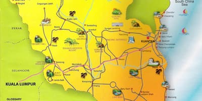 Mapa stanu pahang, Malezja