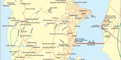 Mapa penang, Malezja