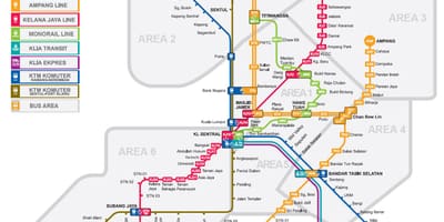 Lrt mapa Malezji 2016