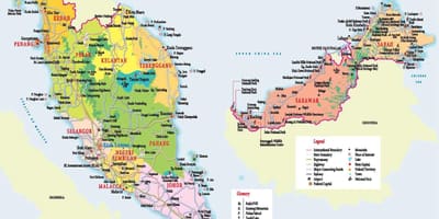 Malezja zabytki mapa