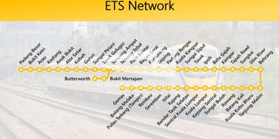 Mapa UTS trasę na mapie Malezji